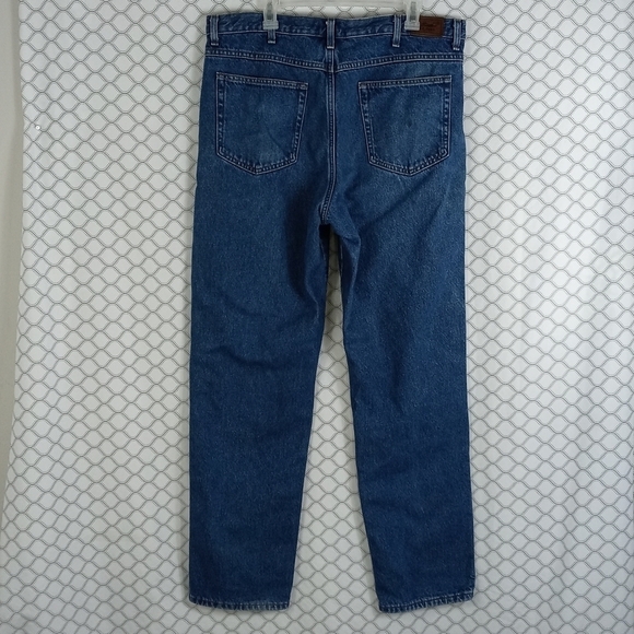 Vintage LL.BEAN Classic Fit plaid flannel lined Men's 38/34 outdoors blue jeans - Picture 3 of 11